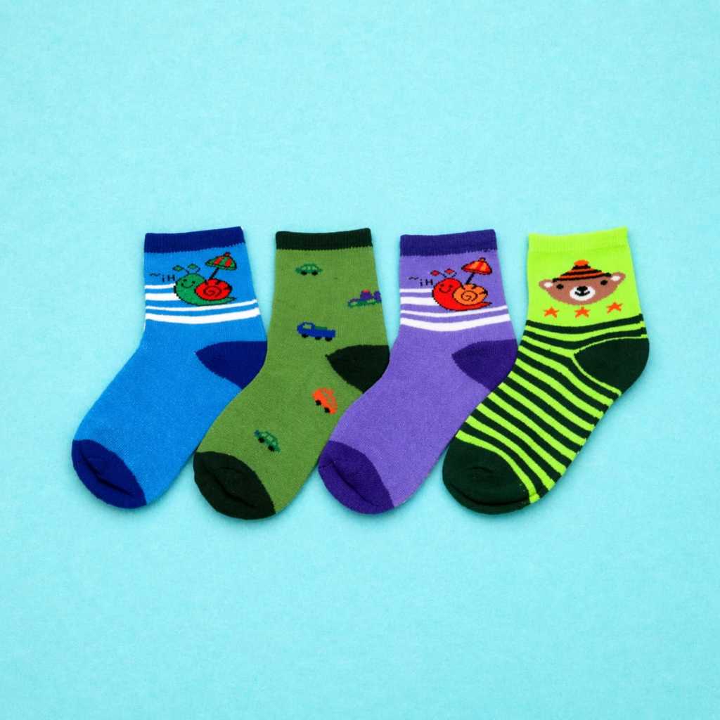 ZEBALTA - Kaos Kaki Anak Motif Laki-Laki Dan Perempuan Tk/Sd Random - Gambar 3