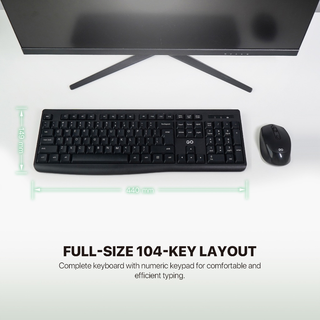 Fantech GO WK900 / WK-900 Combo Keyboard Mouse Office Wireless - Gambar 3