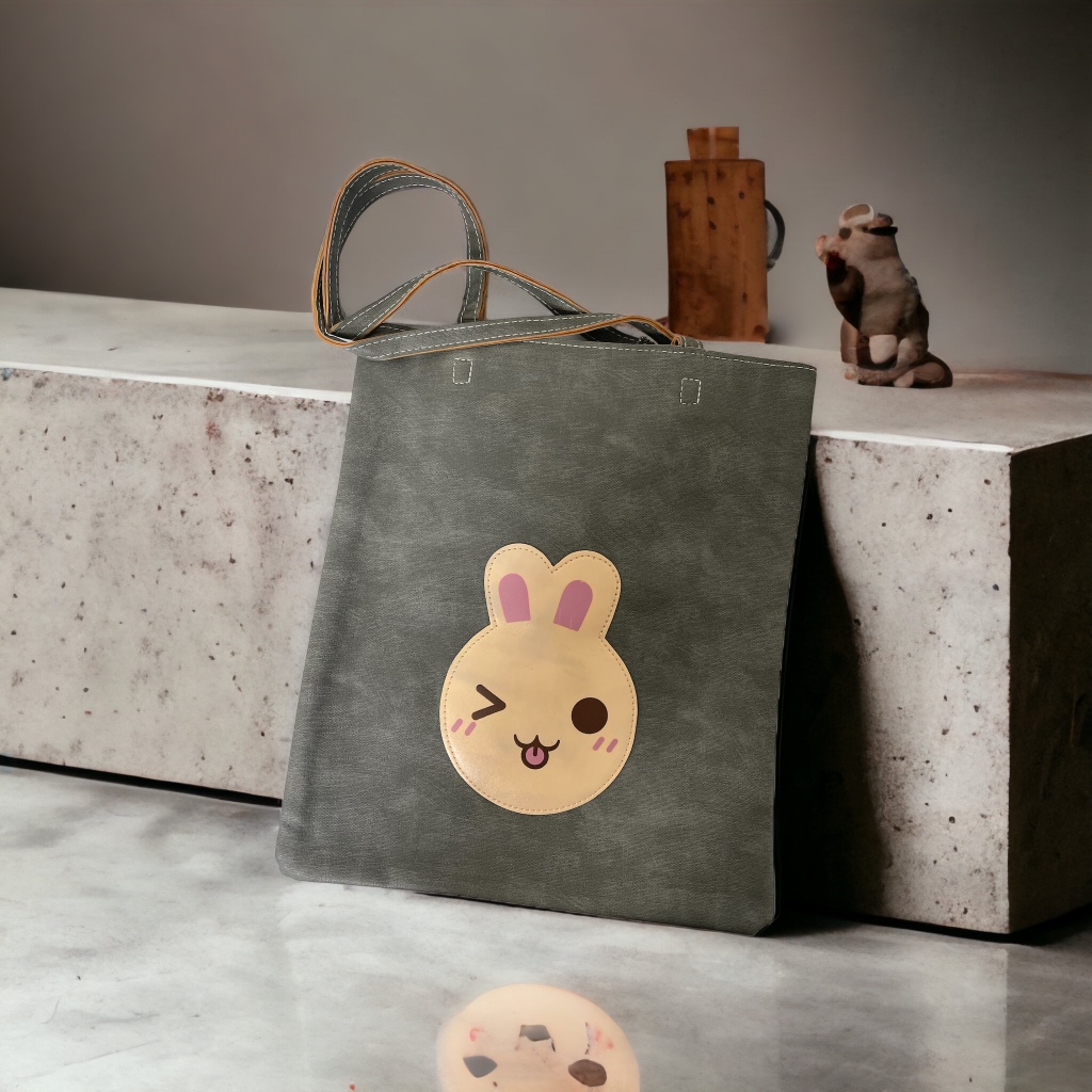 Tote Bag Kekinian Motif Bunny Bear - Gambar 2
