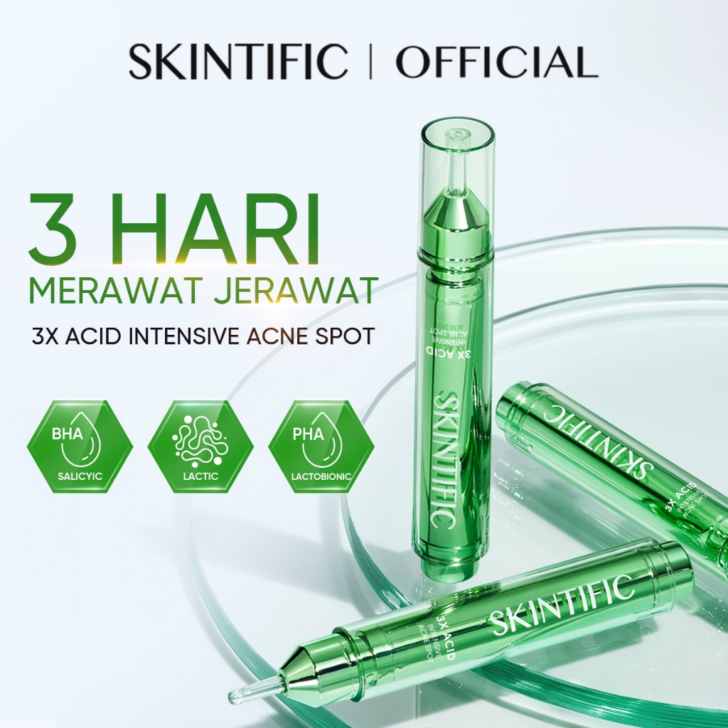 Skintific 3in1 Acne Set Cleanser Gel Sunscreen - Gambar 4
