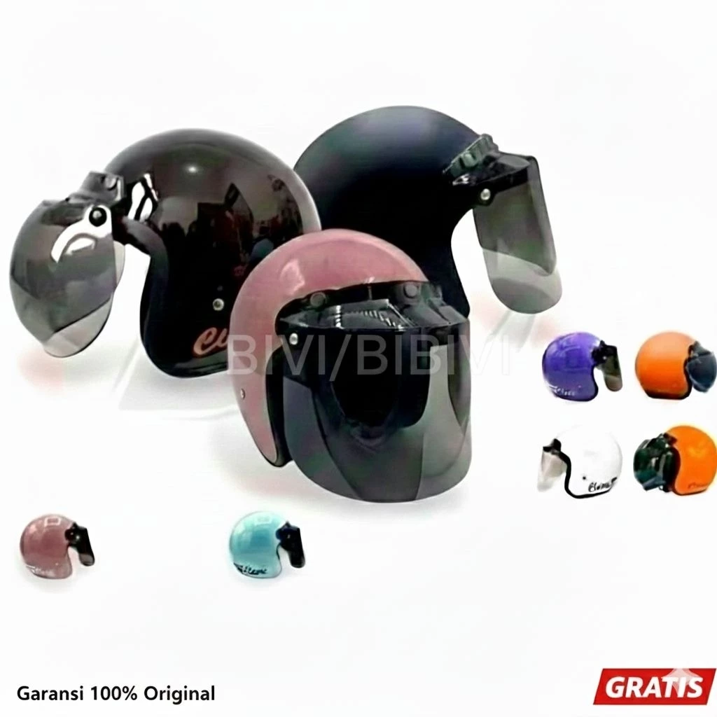 Helm Retro Bogo BIVI KLASIK Half Face Original SNI Dengan Desain Gaya Motor Vintage Nyaman Dan Aman Pria Wnita