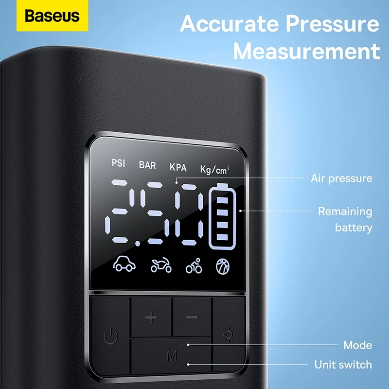 Baseus Pompa Ban Portable Urgent SuperMini Pro Series Wireless Car Inflator - Gambar 4