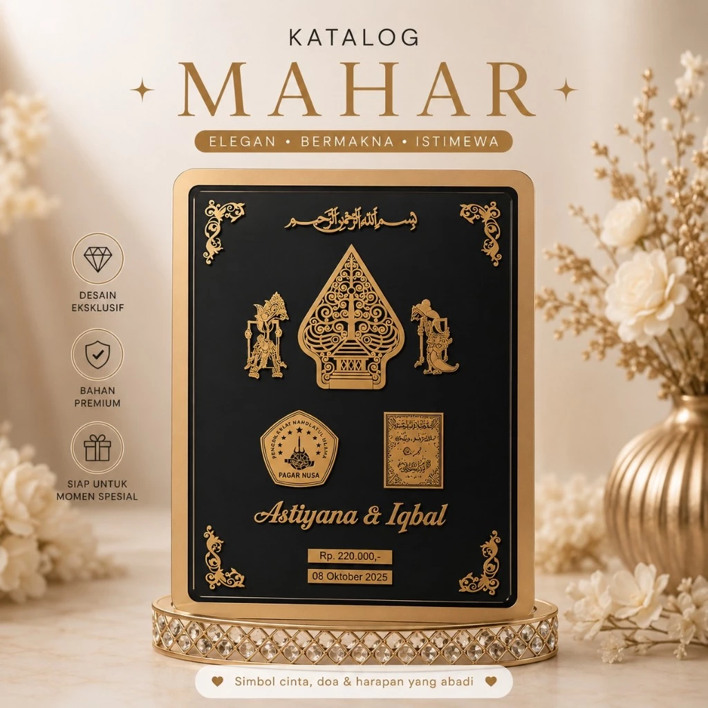 set akrilik logo setia hati PSHT gunungan wayang mirror gold