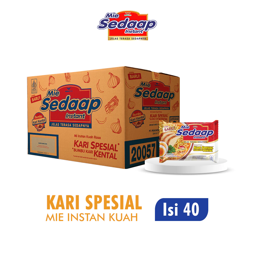 Sedaap Mie Instan Kari Kental Special Bag 75 gr x40