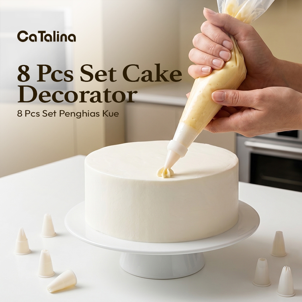 Spuit Dekorasi Kue 8 Pcs Icing Pipping Bag Set + Spuit Cake