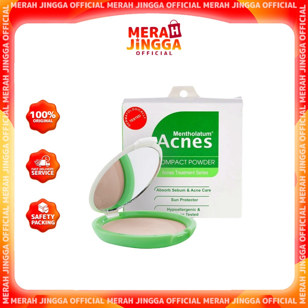 Acnes Compact Powder Absorb Sebum & Acne Care / Merah Jingga Official