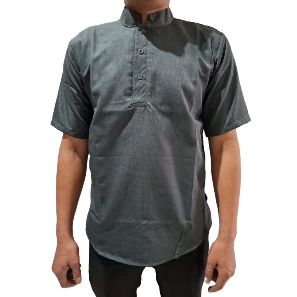 KONG BAJU KOKO MODEL CIANGI / KERAH MANDARIN / KERAH SHANGHAI BAHAN TNT MEWAH PREMIUM LEMBUT seragam - Gambar 4