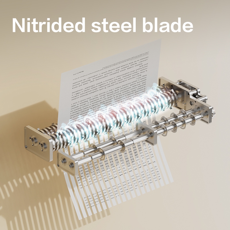 Deli Paper Shredder Penghancur Kertas Kartu CD Manual A4 Kapasitas 1 Lembar Uk 4 Liter Strip Cut Desain Modern ET026 - Gambar 2