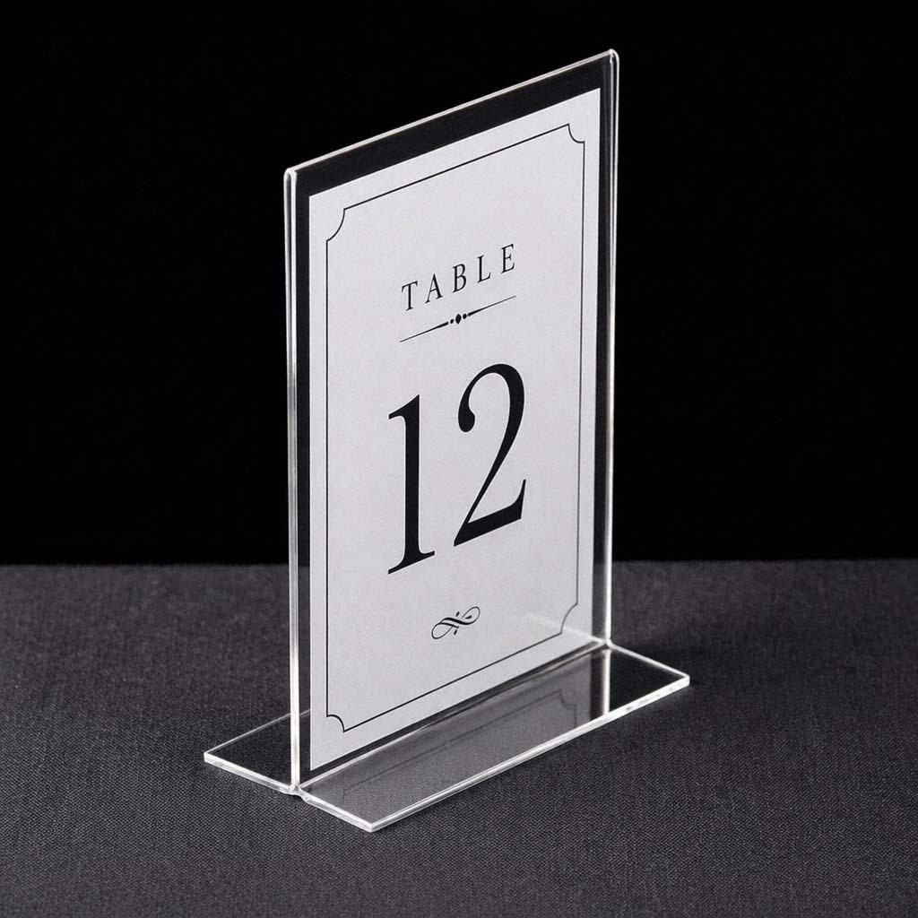 Stand nomor meja brosur card karilik 5 x 10 cm