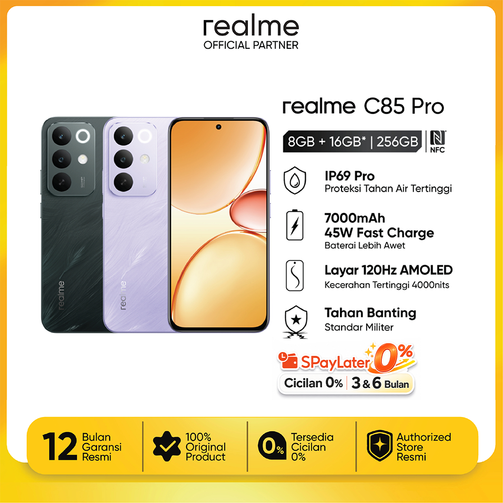 realme C85 Pro 8GB+256GB NFC | 7000mAh Battery | 7.79mm Slim Design | 120Hz Screen | Snapdragon 685 Processor