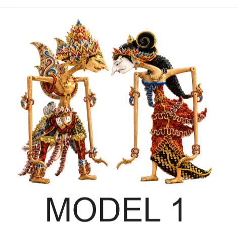 Sepasang Wayang Wayang mahar bahan dekorasi mahar bahan art paper - Gambar 2