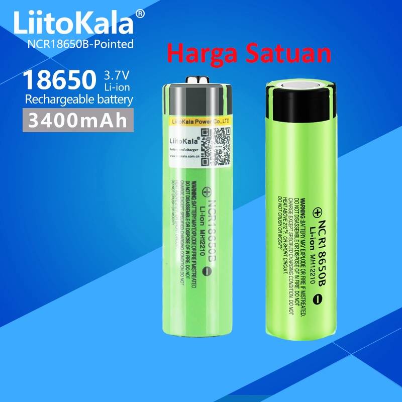 LiitoKala 3400mAh Rechargeable Battery 18650