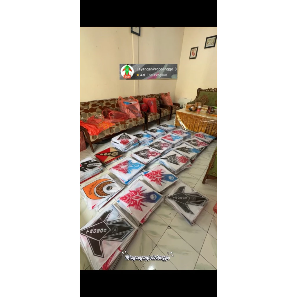Layangan Sukhoi Standart 100Pcs Warna Cerah - Gambar 3