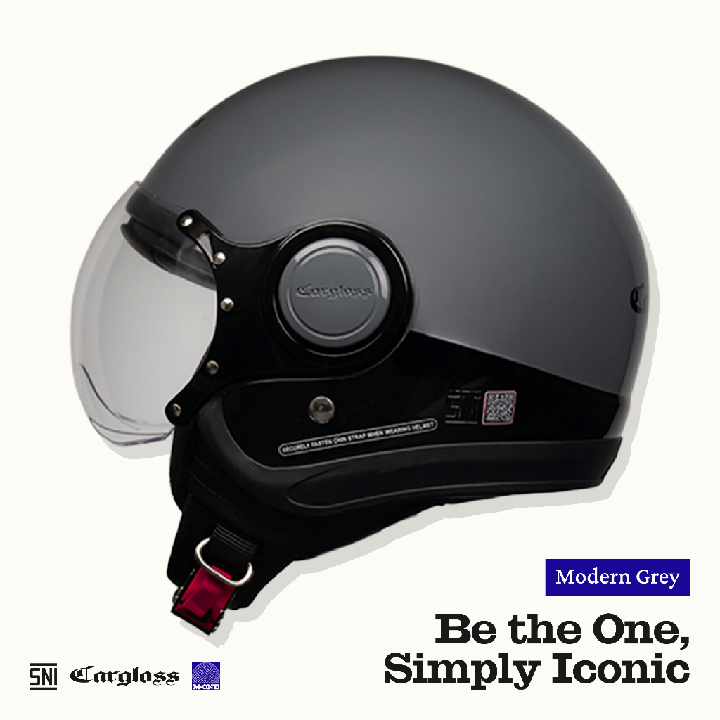 Cargloss M One Retro Helm Half Face - Grey