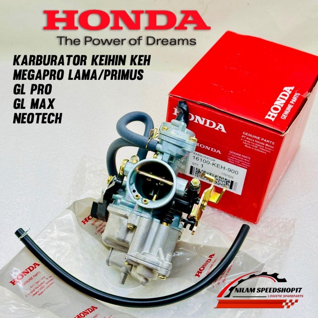 CARBURETOR ASSY KEH HONDA MEGAPRO PRIMUS/HIU GL PRO GL MAX NEOTECH GL ...