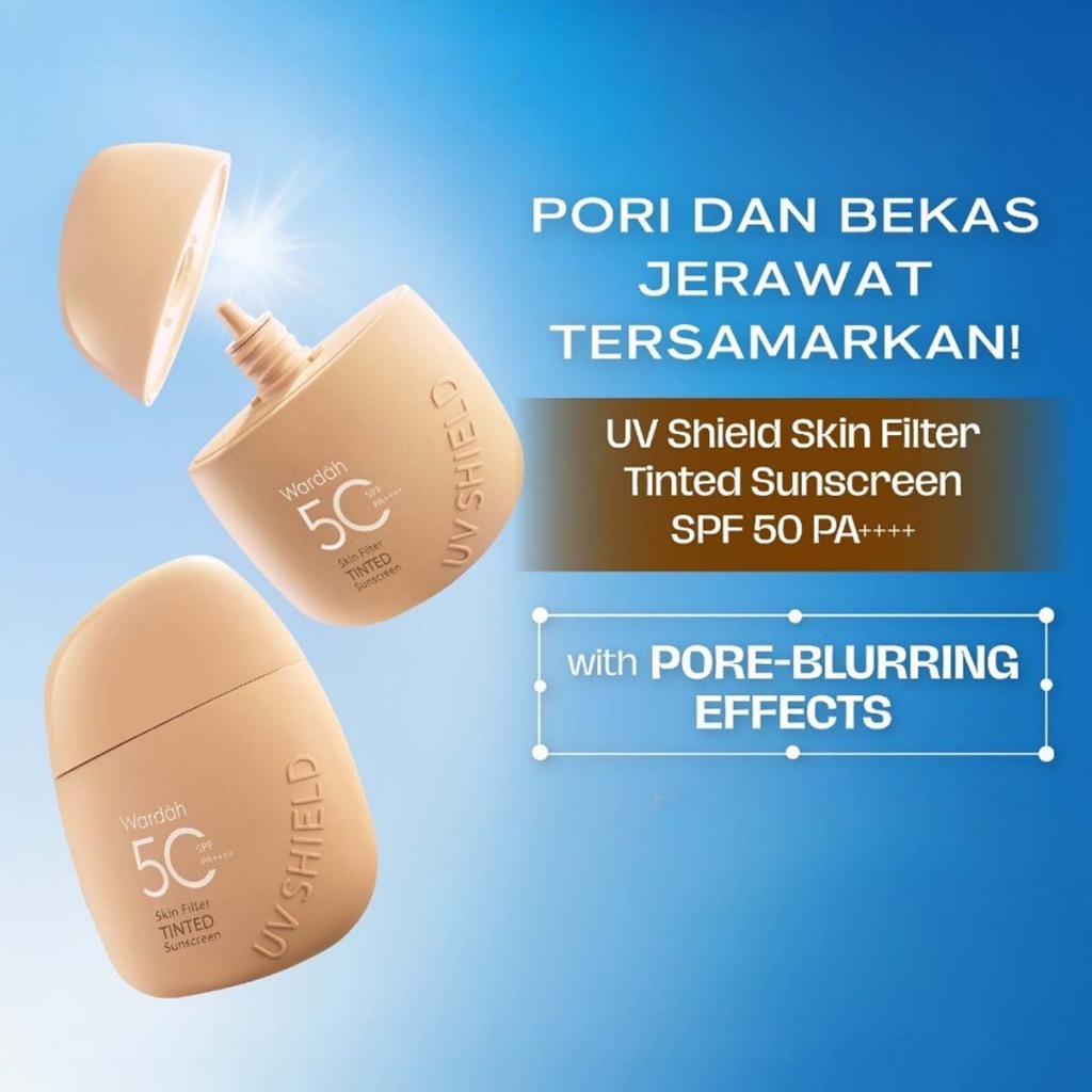 WARDAH Sunscreen UV Shield Skin Filter Tinted SPF 50 PA++++ 30ml ...