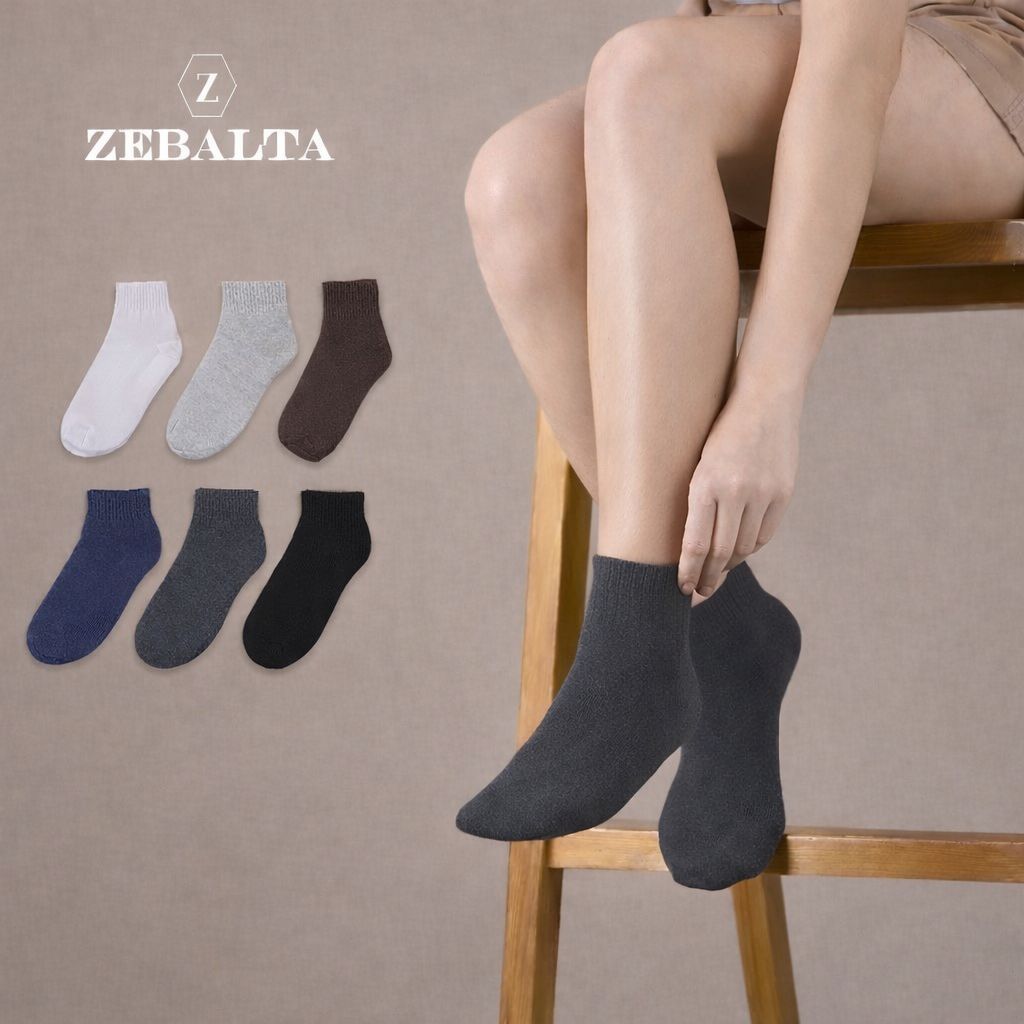 ZEBALTA - Kaos Kaki Olahraga PE Pilih Ukuran Pria Wanita Dewasa - Gambar 2