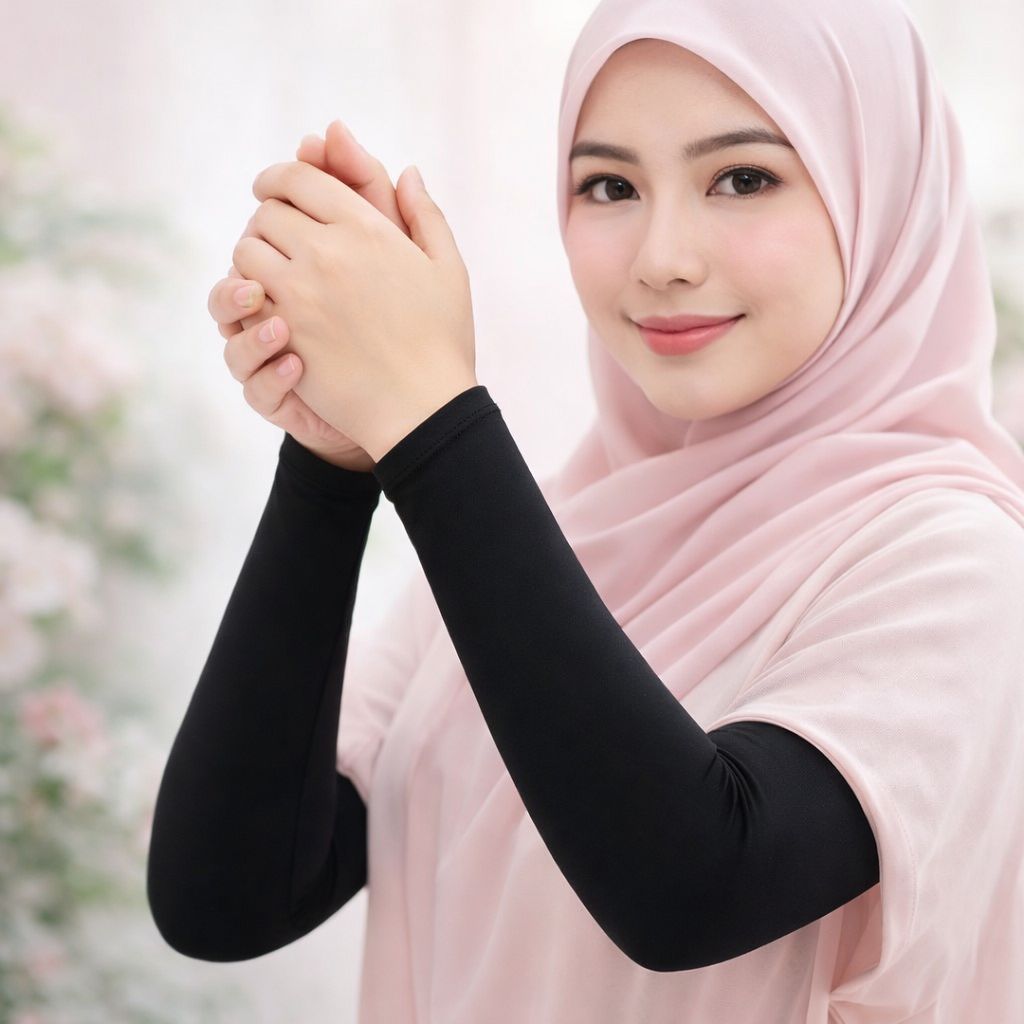 ZEBALTA - Manset Lengan Polos Pria Wanita - Gambar 2