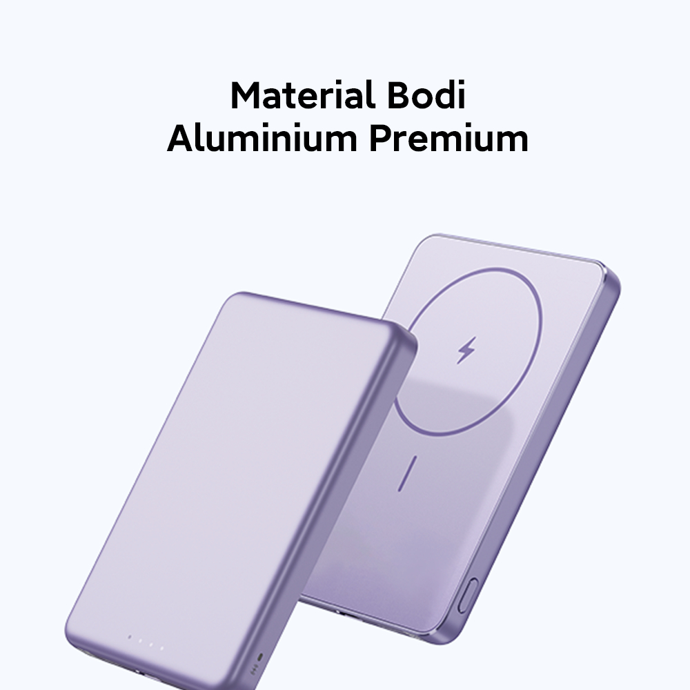 Xiaomi Super Slim Magnetic Power Bank 5000mAh / Desain Ultra Tipis 8.7mm & Mudah Dibawa / Baterai Li-Co Berkualitas Tinggi / Material Bodi Aluminium Premium / Sertifikasi 3C Aman untuk Perjalanan / Powerbank [Xiaomi Official Store] - Gambar 4