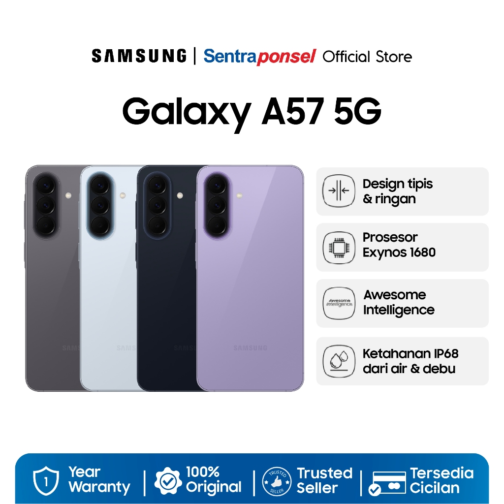 Samsung Galaxy A57 5G 8GB/128GB 8GB/256GB 12GB/256GB IP68 5000 mAh - Garansi Resmi - Gambar 2
