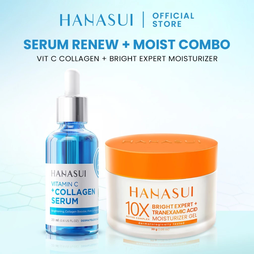 Hanasui Vitamin C + Collagen Serum - Lembap, Hidrasi & Cerah Collagen, 2% Niacinamide & 1% Vitamin C - Gambar 2