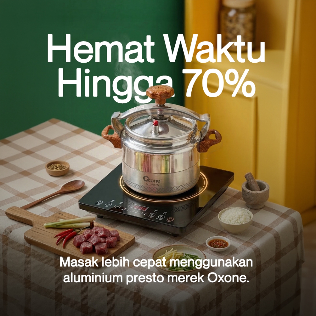 Oxone Presto Alumunium 8 Liter OX2008 / Anti Karat / 8 Liter / Alumunium - Gambar 2