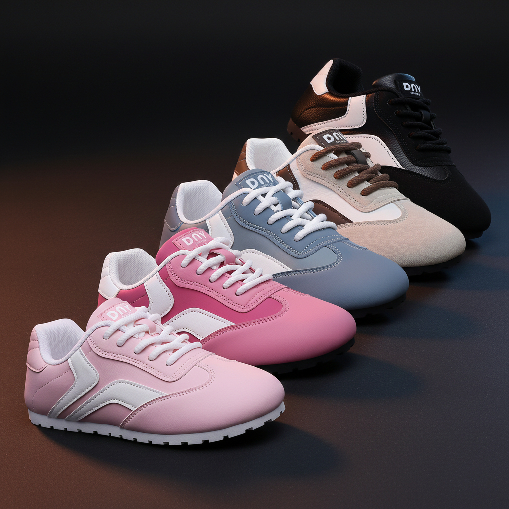 Sepatu DNY Sneakers Cewek Kekinian Sepatu Sekolah Back To School Wanita Hitam Spatu Olahraga Sport gym Import SP-400 - Gambar 2