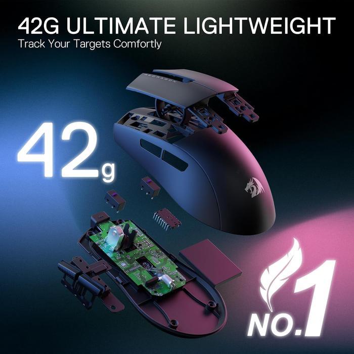 Redragon K1NG M724 / M-724 Wired Optical Gaming Mouse Ergonomic 42g Ultra-Light - Gambar 4