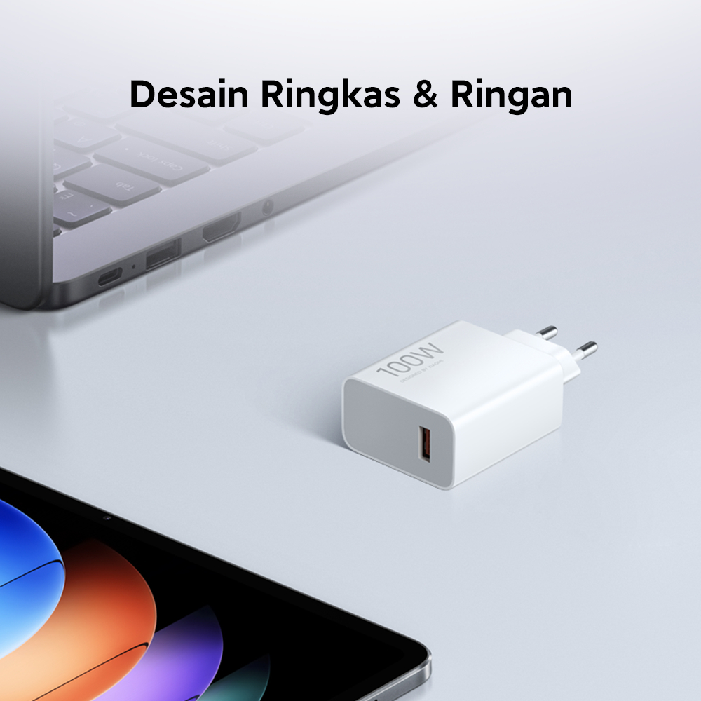 Xiaomi 100W Charging Combo (Type-A) EU / Fast Charging 100W / Teknologi GaN Lebih Efisien & Minim Panas / Desain Ringkas & Ringan / Charger [Xiaomi Official Store] - Gambar 4