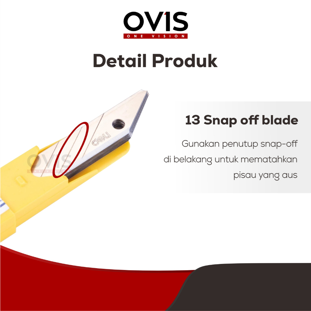 Isi Ulang Mata Pisau Cutter Blade Refill Silet 13 Snaps Isi 10 pcs - Gambar 3