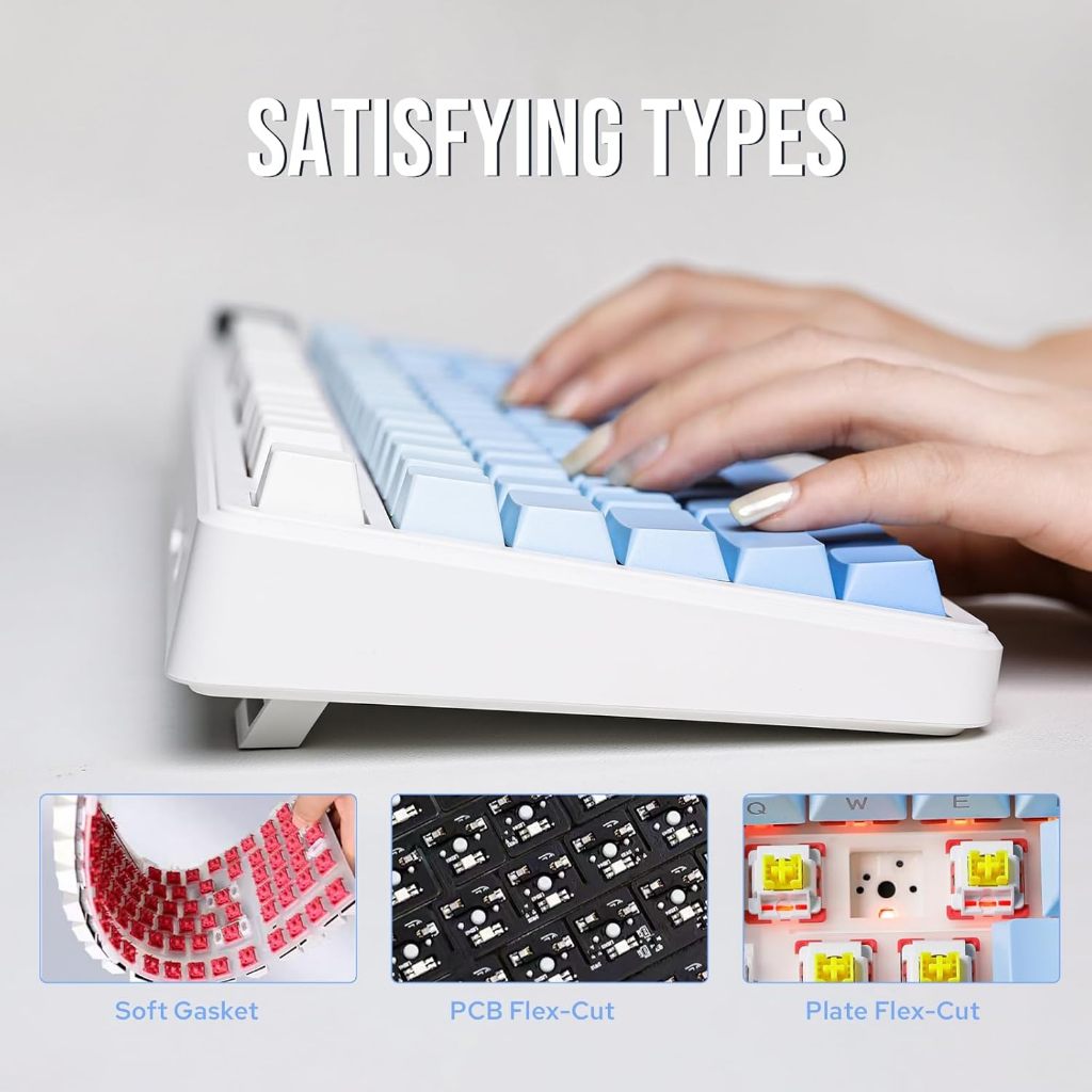 Aula F99 / F-99 PRO Mechanical Gaming Keyboard 96% Layout 3-Mode Connection - Gambar 4