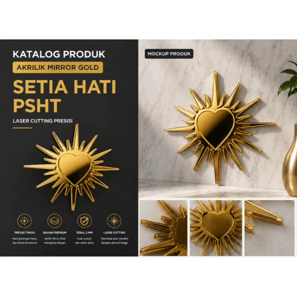 LOGO SETIA HATI PSHT AKRILIK - DEKORASI MAHAR