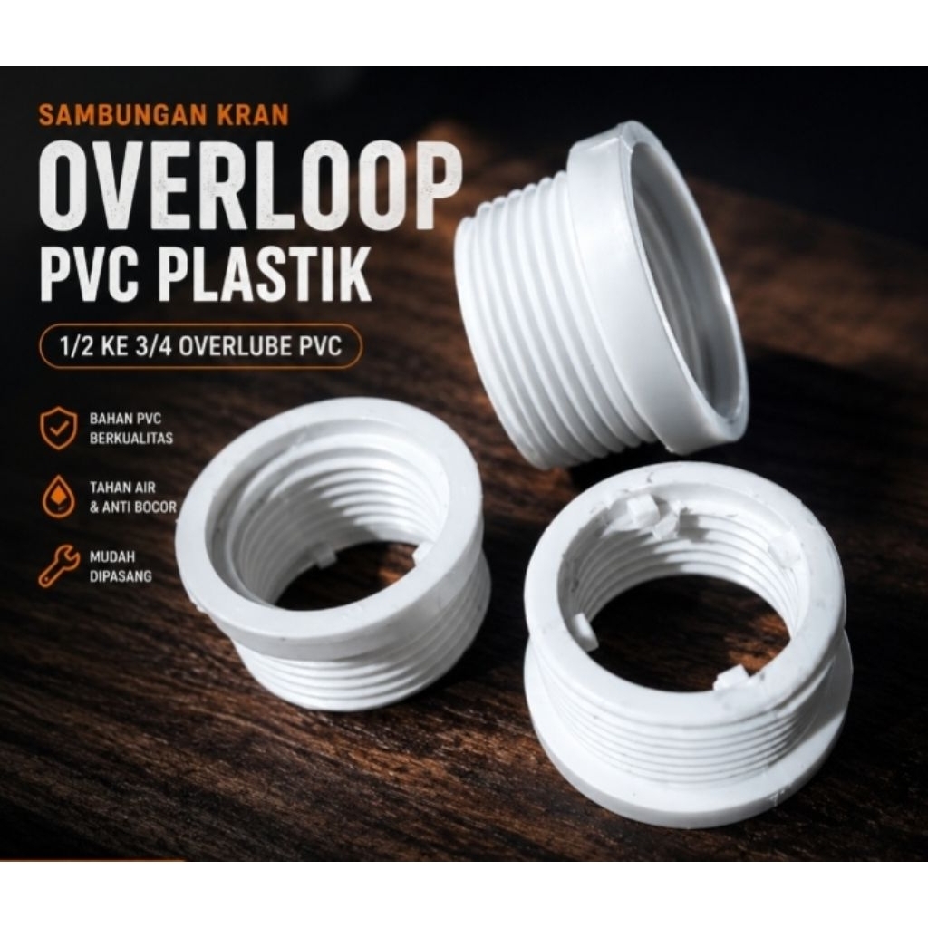 Title: PVC Overloop Faucet Connection 1/ 2 to 3/4 Quality Anti-Leak ...
