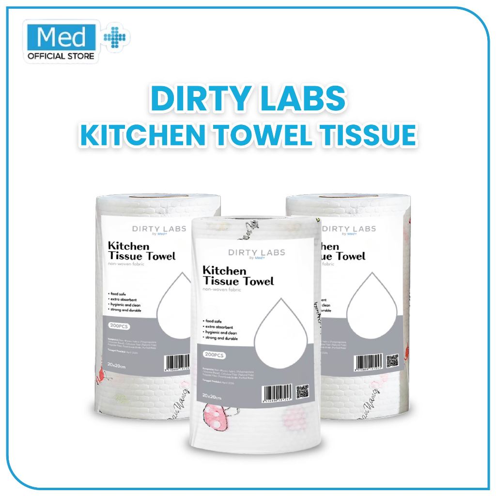 Med+ Kitchen Towel Tissue 200 lembar / Kain Lap Dapur Roll/ Kain Lap Dapur Serbaguna/ Tisu Dapur Roll Serbaguna
