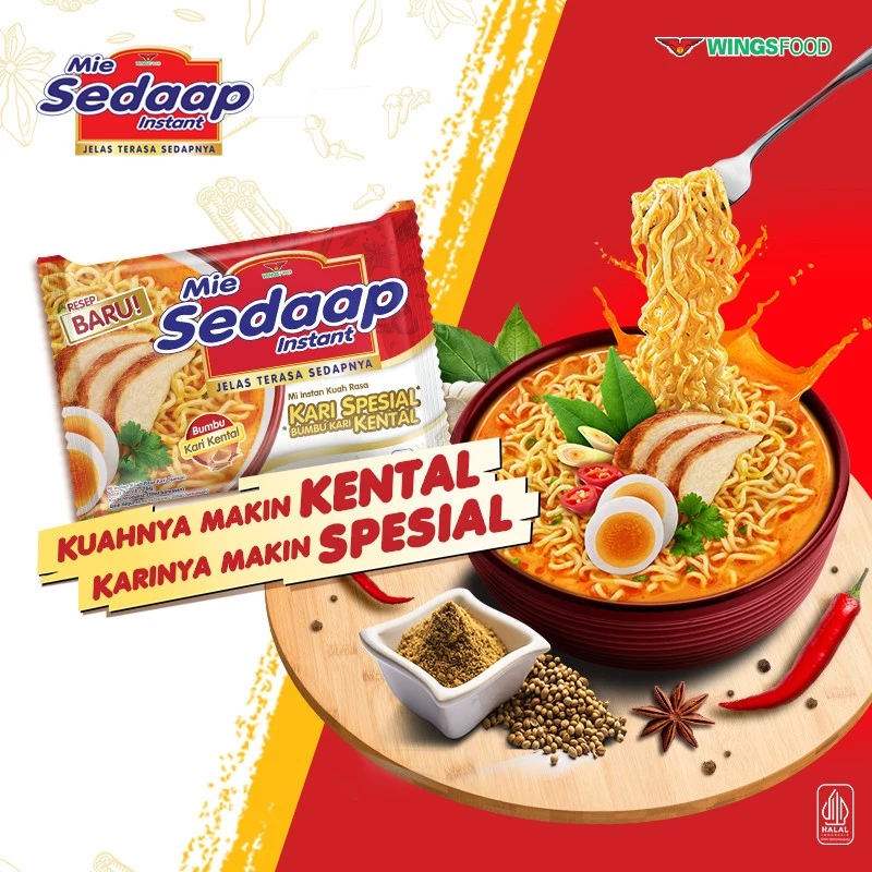 Sedaap Mie Instan Kari Kental Special Bag 75 gr x40 - Gambar 4