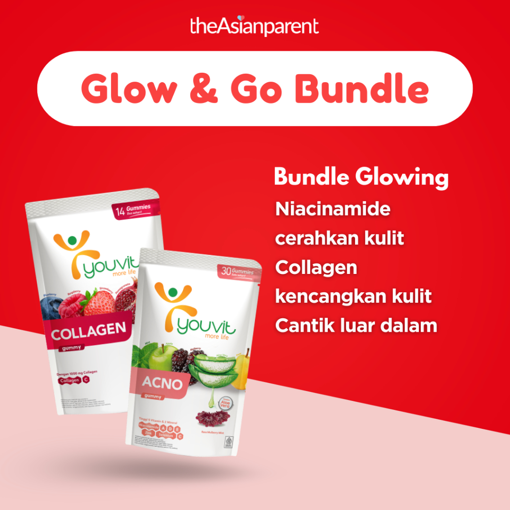 Bundling Vitamin Kulit Glowing Youvit Collagen 7 Days +dan Niacinamide AcNO 30 Days / Glow & Go Bundle