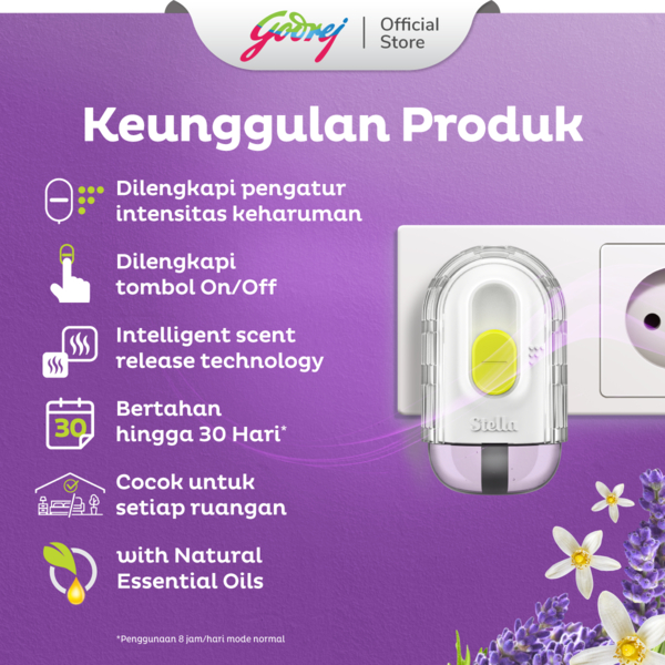 Stella Air Freshener Electric Refill Comforting Lavender x2 - Pengharum Pewangi Ruangan Elektrik - Gambar 4