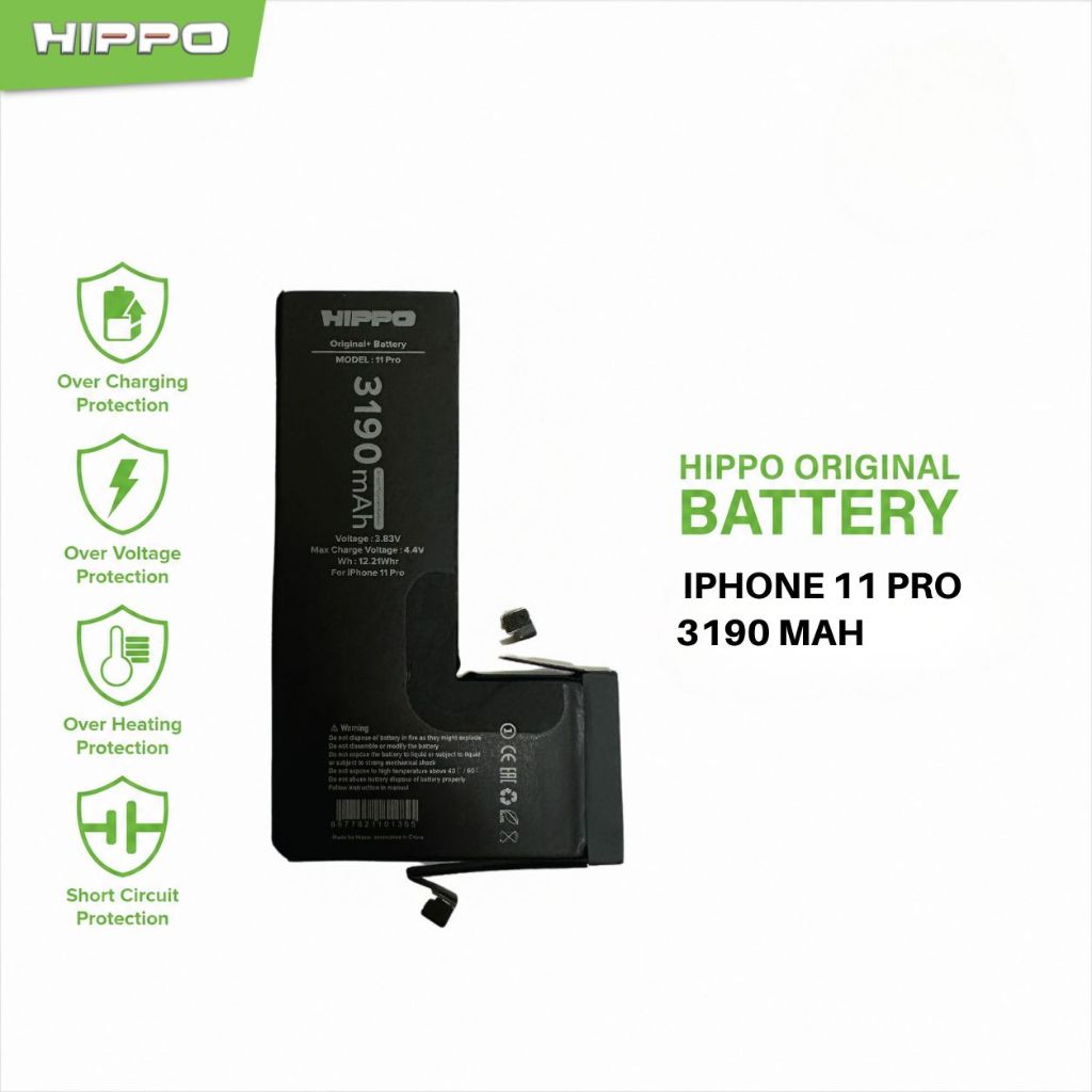 Hippo Baterai Baterry 100% ORI Baterai iPhone 11 PRO 3190mAh Original Batere Premium Batu Batre Batrai Handphone Garansi Resmi