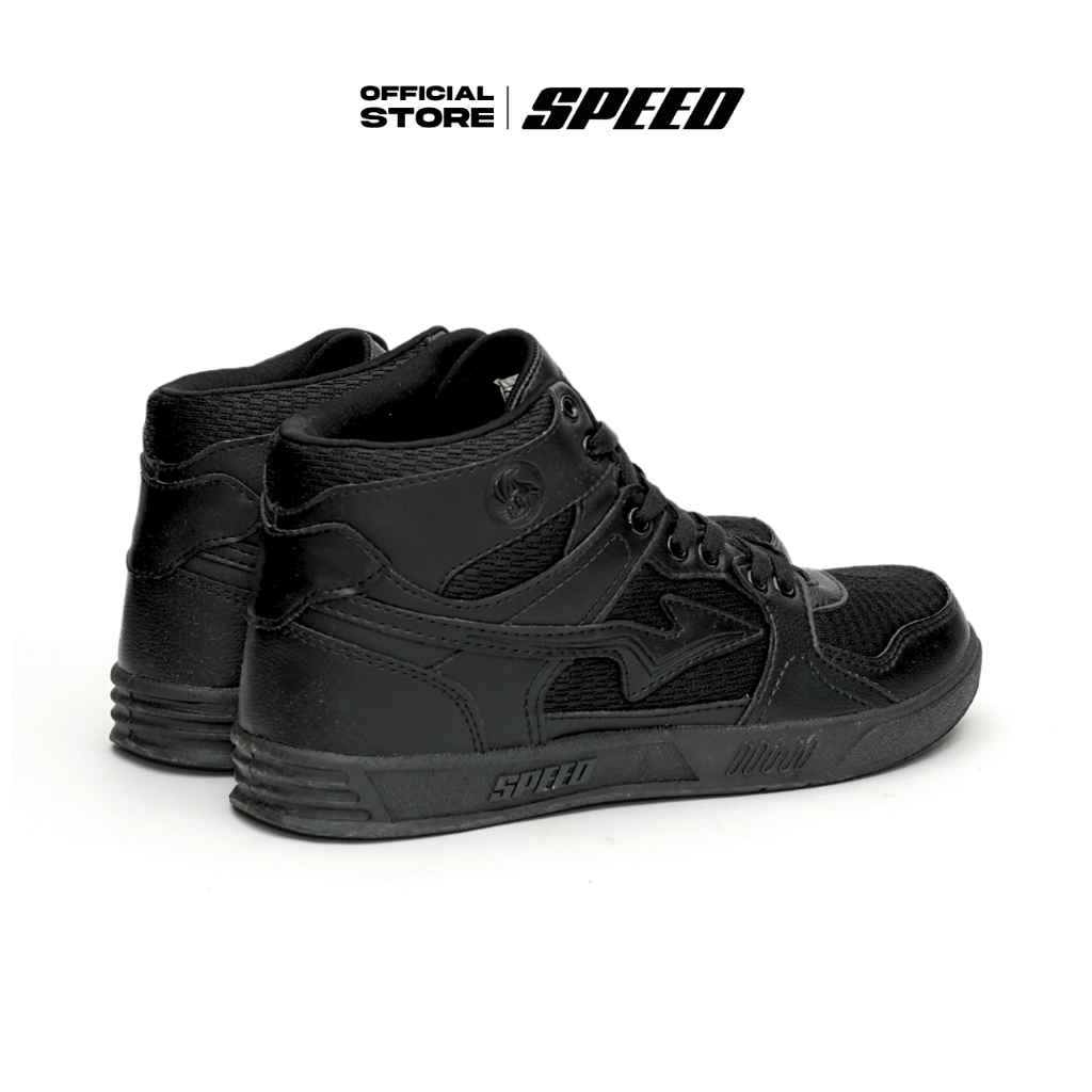 Speed - Royal Hi Kinni - Sepatu Sneakers Sekolah Formal Hitam pria wanita dewasa Uk 37-42 - Gambar 4