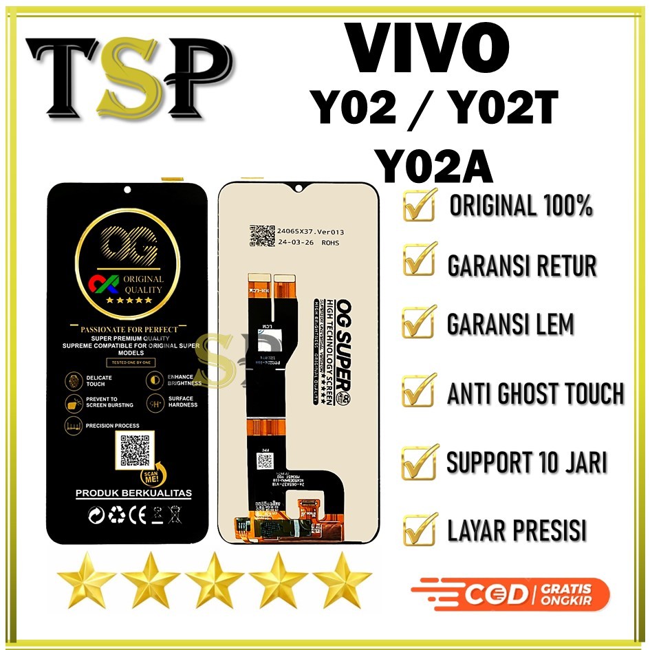 LCD TOUCHSCREEN VIVO Y02 / Y02T / Y02A COMPLETE ORIGINAL 1 SET
