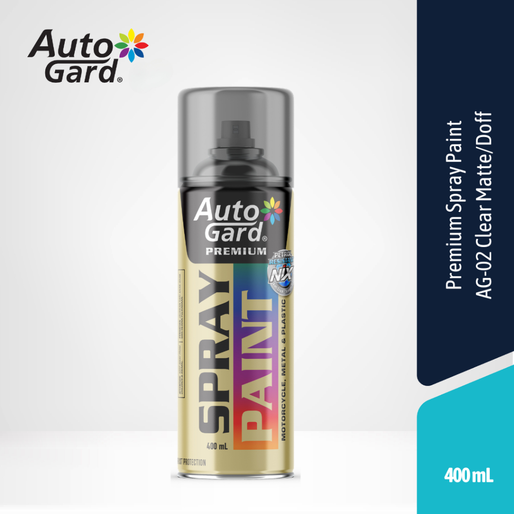 AutoGard - Pernis Flat Clear (Matte/Doff) AG-02 Cat Semprot Premium Motor Mobil Sepeda Helm Perabotan Rumah
