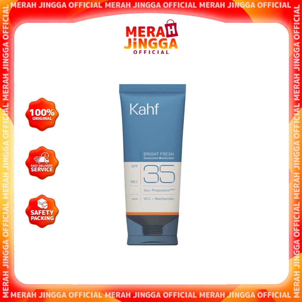 Kahf Bright Fresh Sunscreen Serum SPF 50 PA++++ 40 ml & 25 ml / Merah Jingga Official