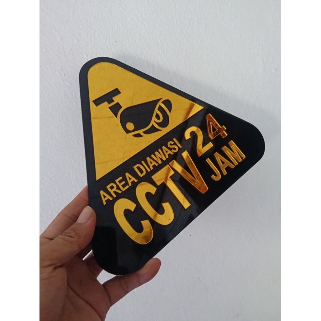 PERINGATAN DIPANTAU CCTV 24 JAM AKRILIK - Gambar 3