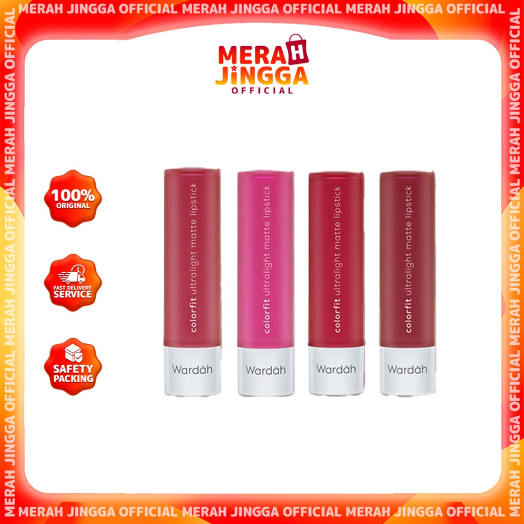 Wardah Colorfit Ultralight Matte Lipstick / Merah Jingga Official