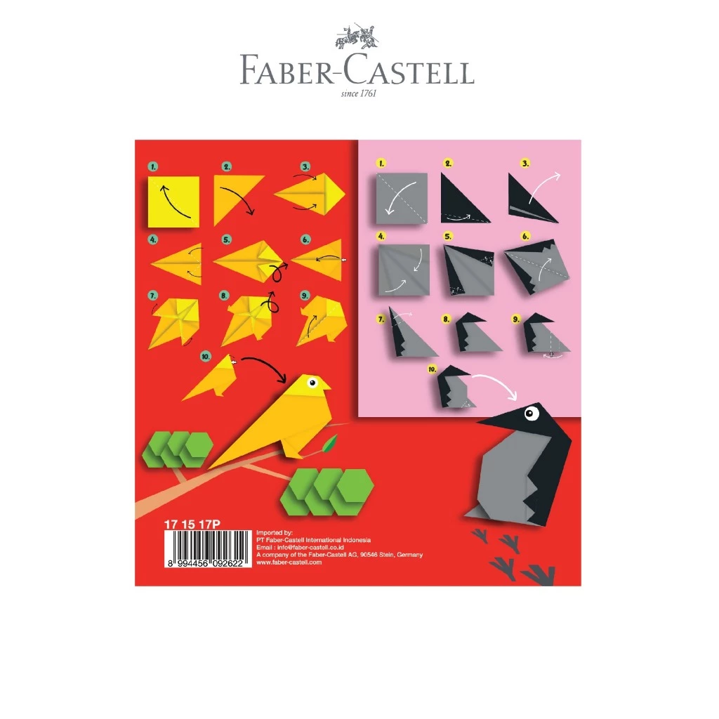 Faber-Castell ORIGAMI WASHI PAPER DOUBLE SIDED COLOURS - 50 SHEETS - 20 WARNA - Gambar 4