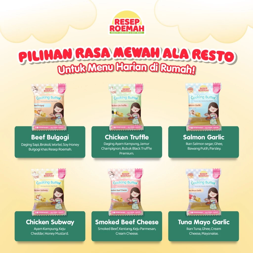 Cooking Butter Australian Grass Fed & Ghee By Resep Roemah - Butter Bumbu Organik Siap Masak Sumber Lemak Baik MPASI Rendah Laktosa - Gambar 3
