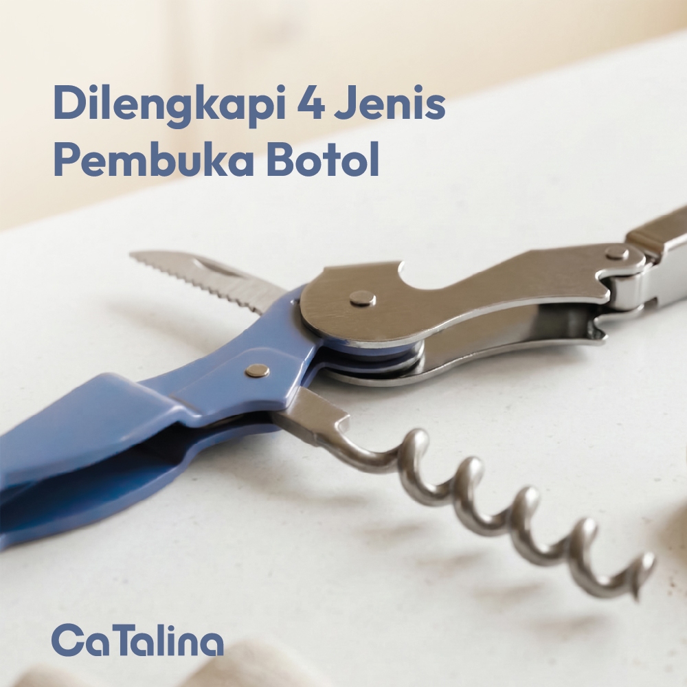CaTalina Pembuka Botol Wine Opener 4 In 1 - Gambar 3