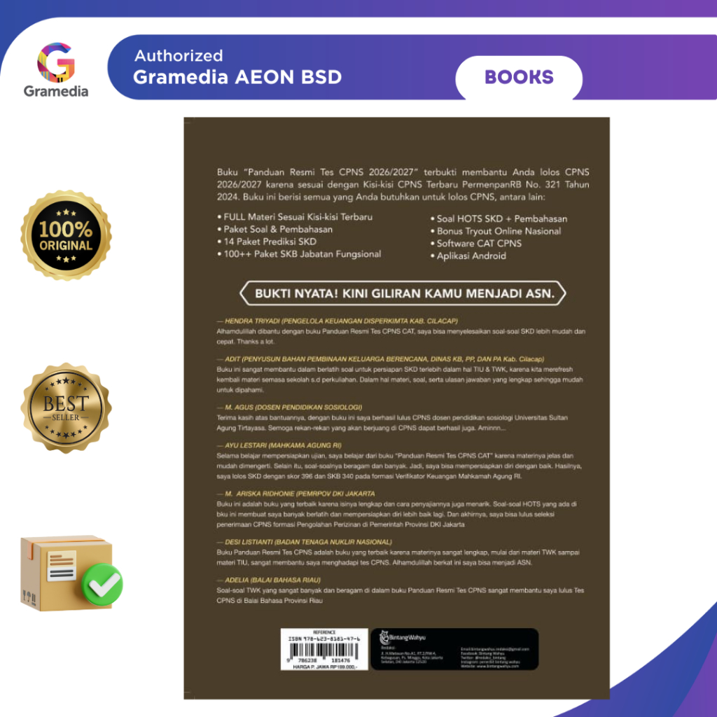 PANDUAN RESMI TES CPNS CAT 2026/2027) - Gramedia AEON BSD - Gambar 2