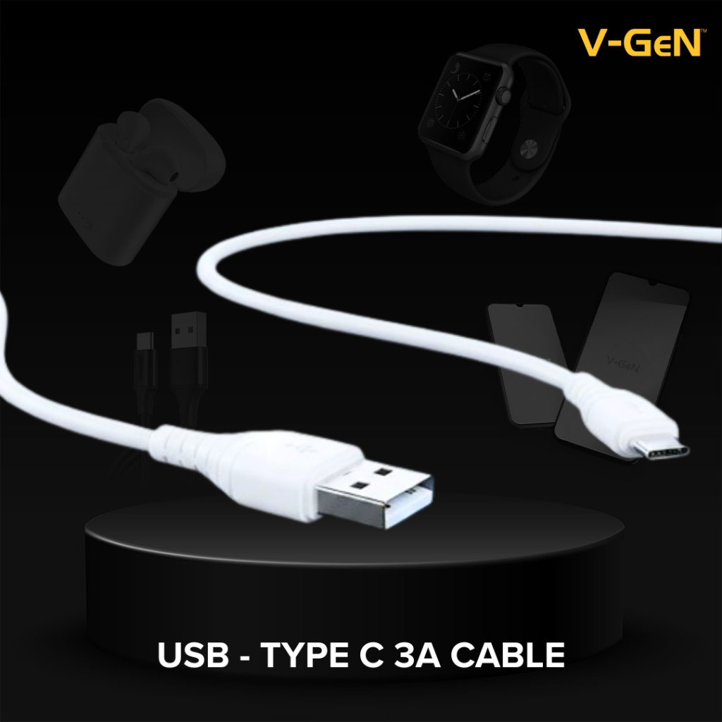 V-GeN VGC-36 Kabel Data Type-C 1M 3A Support QC 3.0 Fast Charging - Gambar 2