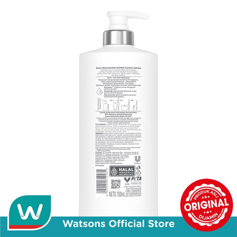 Dove Shampoo Niacinamide Hairfall Control 750ml - Gambar 3